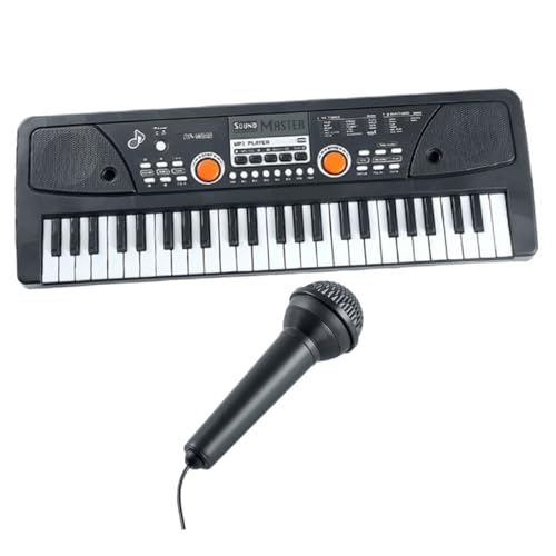 HEALSOPTHY 1 Satz Tasten Elektronisches Klavier für Multifunktionales Lernspielzeug mit Mikrofon Kreativität Musikalität und Hand Augen Koordination für Kleinkinder und Vorschulkinder von HEALSOPTHY