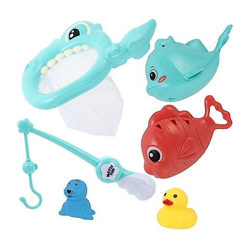 HEALSOPTHY 1 Satz Wasserspielset Angel wasserspielzeug Fischfang für Kleinkinder badewannenspielzeug süßes Badespielzeug Swimmingpool - Plastik Blue von HEALSOPTHY