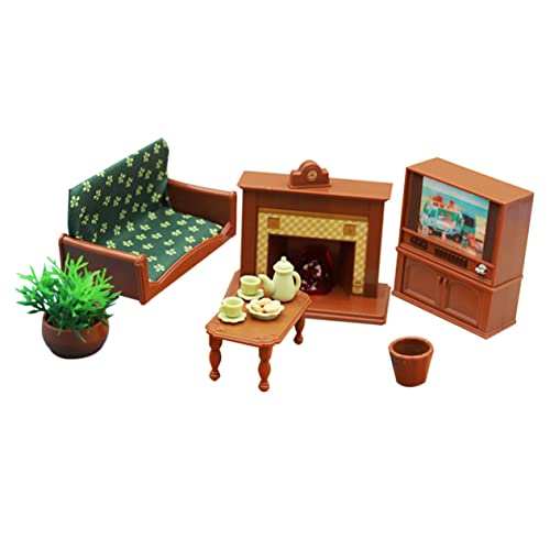 HEALSOPTHY 1 Satz Wohnzimmer mit Sofa und Fernseher für Puppenhaus Realistische Raumdekoration für Teiliges Zubehör für Kreatives HEALSOPTHY 1 Satz Wohnzimmer mit Sofa und Fernseher für Puppenhaus Realistische Raumdekoration für Teiliges Zubehör für Kreatives von HEALSOPTHY