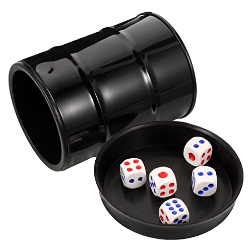 HEALSOPTHY 1 Satz Würfelbechern aus Schwarz mit Bodenträger und Würfeln für Barspiele und Ktv Leicht und Tragbar für Unterhaltsame Spielabende HEALSOPTHY 1 Satz Würfelbechern aus Schwarz mit Bodenträger und Würfeln für Barspiele und Ktv Leicht und Tragbar für Unterhaltsame Spielabende von HEALSOPTHY