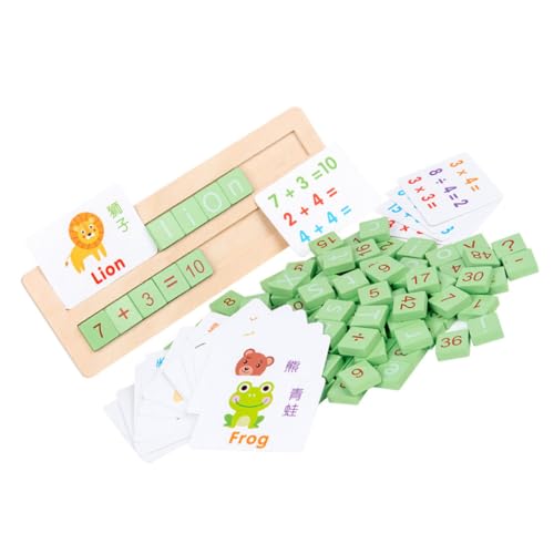 HEALSOPTHY 1 Satz kognitive Spielsachen entwicklung kindliche entwicklung Toys Kid Toys Number Toy Intelligenz-Brettspiel frühpädagogisches Angebot hölzern Green von HEALSOPTHY