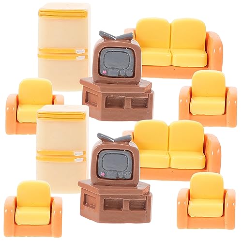 HEALSOPTHY 10-stück Puppenhaus Mini Sofa Set Miniatur Möbel Decor Foto Prop Realistische Mini Sofa Modell Sicher von HEALSOPTHY
