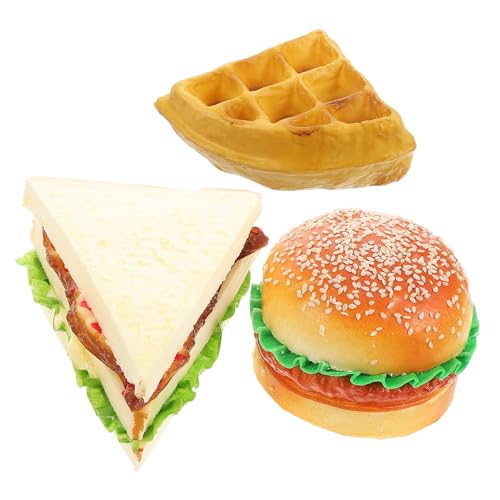 HEALSOPTHY 1 Satz simuliertes Brot realistisches Sandwich künstliches Sandwich für interaktives realistisches Spielfutter kreativer gefälschter Hamburger PVC HEALSOPTHY 1 Satz simuliertes Brot realistisches Sandwich künstliches Sandwich für interaktives realistisches Spielfutter kreativer gefälschter Hamburger PVC von HEALSOPTHY