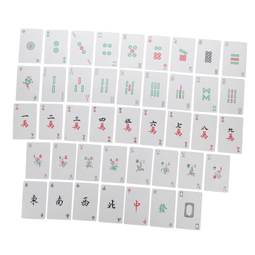 HEALSOPTHY Kleiner mAh Jongg Spielkarten Satz Wasserfeste Kunststoffkarten für Outdoor Unterhaltung Langlebiges Kartenspiel für Zuhause und Büro HEALSOPTHY Kleiner mAh Jongg Spielkarten Satz Wasserfeste Kunststoffkarten für Outdoor Unterhaltung Langlebiges Kartenspiel für Zuhause und Büro von HEALSOPTHY