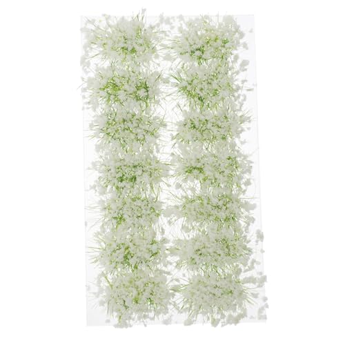 HEALSOPTHY 1 Schachtel Miniatur Sandtisch Modell Grasbüschel Natürliche Flower Cluster und Gras Cluster Weiß für Outdoor Landschaftsbau DIY Mikro Szene Dekoration Realistische Modellbau von HEALSOPTHY