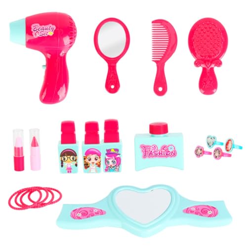 HEALSOPTHY 1 Schachtel Schminkkoffer Set mit Simulation Kosmetik Box Langlebiges Beauty Case für Mädchen Abgerundete Ecken Fördert Aufbewahrung und Rollenspiel Geschenk für Kleine von HEALSOPTHY