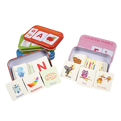 HEALSOPTHY 1 Set 56 Teilig Für Frühes Lernspielzeug Pädagogisches Tierpuzzle Kognitives Tierlernspielzeug Tierpuzzle Tierkognitionspuzzle Rosa von HEALSOPTHY