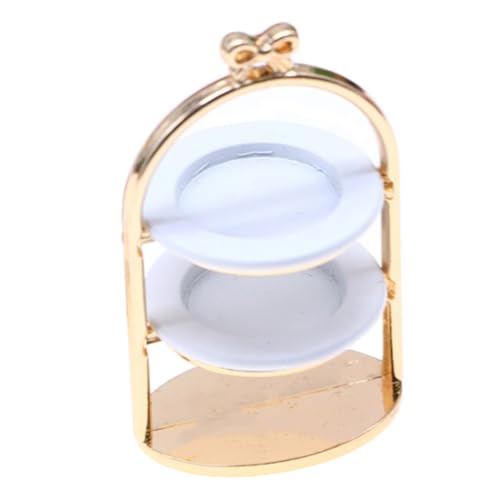 HEALSOPTHY 1 Set Dessertständer Miniatur Kuchenständer Mini Kuchenständer Mini Puppenhauszubehör Miniatur Küchenzubehör Metall von HEALSOPTHY