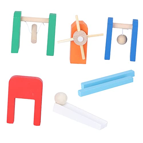 HEALSOPTHY 1 Set Domino Mechanismus Lustige Domino Blöcke Früherziehung Domino Blöcke Domino Spiel Bausteine ​​Kinderblöcke Kit Aus Holz von HEALSOPTHY