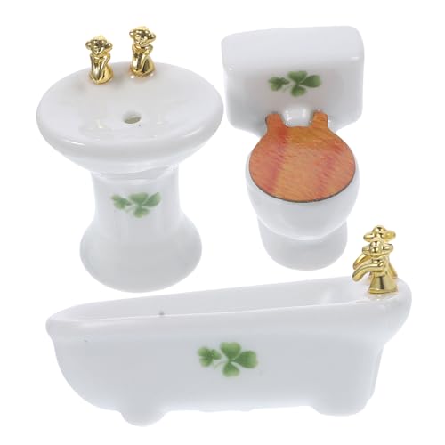 HEALSOPTHY 1 Set Dusche Mini Modell Puppenhaus Möbel Wohnkultur Puppe Dusche Keramik von HEALSOPTHY
