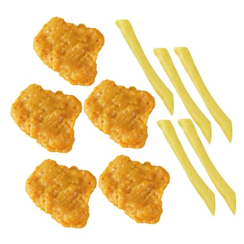 HEALSOPTHY 1 Set Gefälschte Chicken Nuggets Und Pommes Frites Gefälschte Lebensmittel Requisiten Für Die Küche Realistisches Fast Food Künstliche Pommes Frites Künstliches Brathähnchen HEALSOPTHY 1 Set Gefälschte Chicken Nuggets Und Pommes Frites Gefälschte Lebensmittel Requisiten Für Die Küche Realistisches Fast Food Künstliche Pommes Frites Künstliches Brathähnchen von HEALSOPTHY