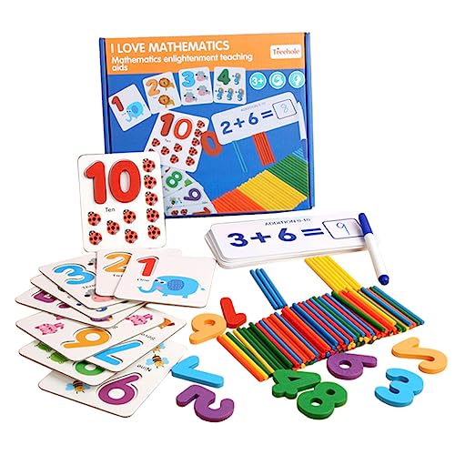 HEALSOPTHY 1 Set Mathematik Aufklärungs Lehrmittel Mathematik Lehrmittel Pädagogisches Lehrmittel Für Zahlen Zuordnungsspielzeug Pädagogisches Kunststoff Bunt von HEALSOPTHY