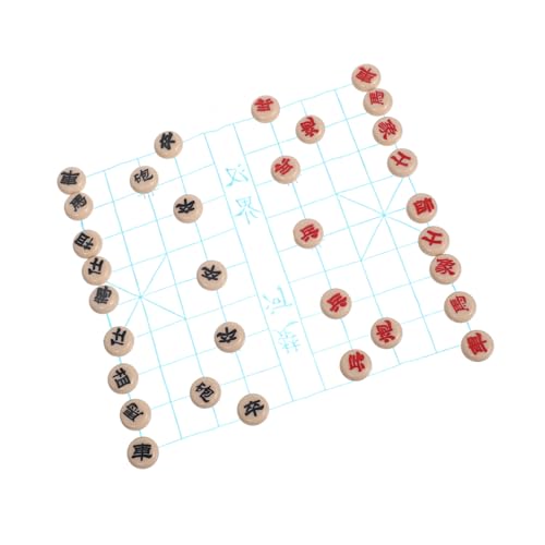HEALSOPTHY 1 Set Miniatur-puppenhaus-zubehör Für Chinesische Schachspiele, Tragbares Schachfiguren-Set Für Die Puppenhaus-Dekoration, Traditionelle Chinesische Spiele von HEALSOPTHY