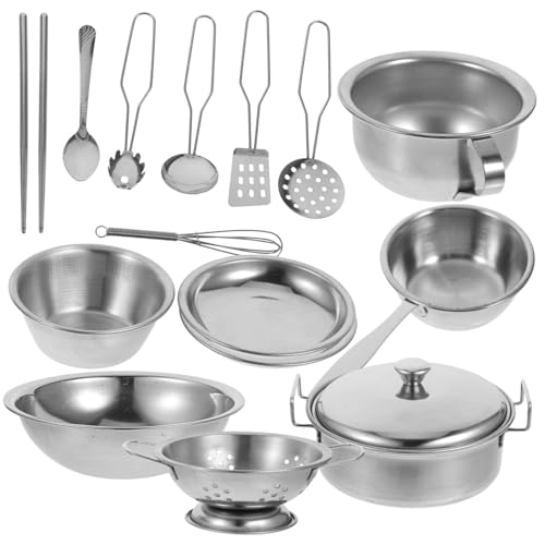 HEALSOPTHY 1 Set Pretend Für Mädchen Mädchen Edelstahl Küche Utensilien Für HEALSOPTHY 1 Set Pretend Für Mädchen Mädchen Edelstahl Küche Utensilien Für von HEALSOPTHY