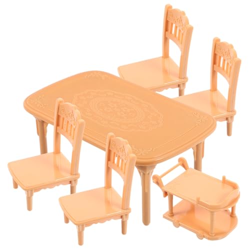 HEALSOPTHY 1 Set Puppenhaus Tiny Stühle Puppenhaus Esstisch Puppenhaus Mini Möbel Kunststoff Mini Esszimmerstühle von HEALSOPTHY