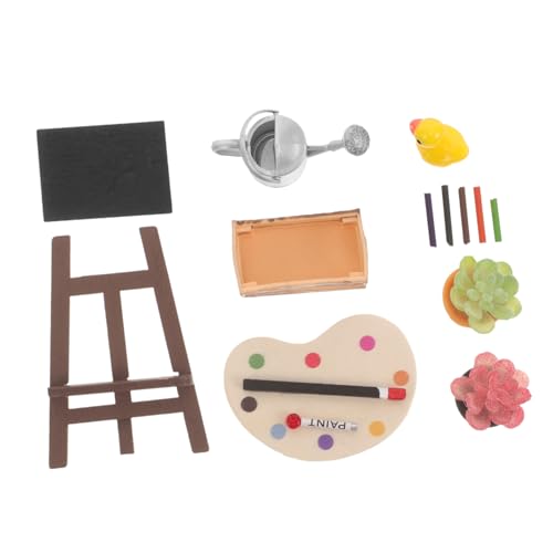HEALSOPTHY 1 Set Puppenhausmodell Winzige Häuser Kleine Hausdekoration Kleines Puppenhauszubehör Winzige Häuser Mini Modell Mini Malmodell Puppenhaus Szenenlayout Kunststoff von HEALSOPTHY
