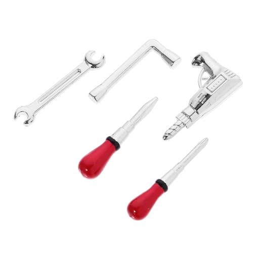 HEALSOPTHY 1 Set Puppenhauszubehör Wohnaccessoires Werkzeuge Mini Hauszubehör Miniatur Reparaturwerkzeug Modell Mini Hauszubehör Mini Puppenhaus Reparaturwerkzeug Mikro von HEALSOPTHY