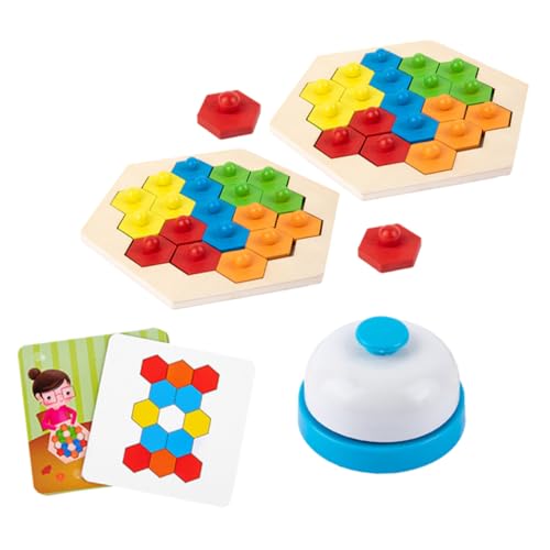 HEALSOPTHY 1 Set Waben Kinderspielzeug Kinderpuzzles Kinderpuzzles Lustiges Puzzle Kognitives Sechseck Puzzle Kinderpuzzle Kinderspielzeug Kreatives Wabenpuzzle Aus Holz von HEALSOPTHY
