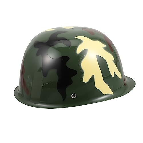 HEALSOPTHY 1 Stück Camouflage-helm Simulierter Helm Party Performance Prop Tarnhut Aus Kunststoff Hut Anziehen Rollenspielhelm Camouflage-hut Soldatenhelm- Helm Plastik von HEALSOPTHY