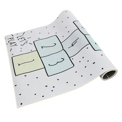 HEALSOPTHY 1 Stück Digitale Schachbrettdecke Boden Spielmatte Play mat for spieldecke kinderteppich Bodenmatte Spielpad für Dark Grey von HEALSOPTHY