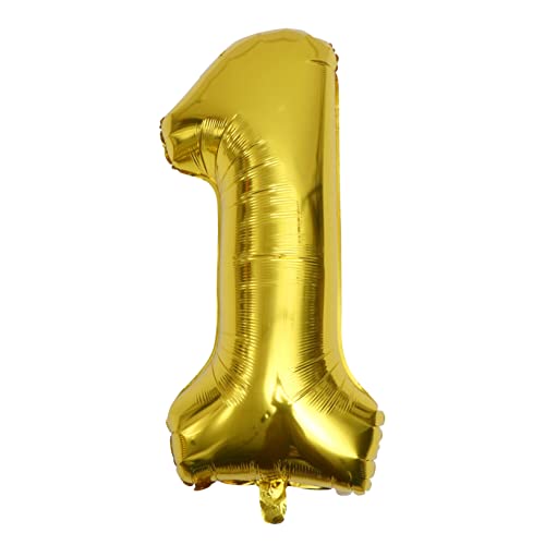 HEALSOPTHY 1 Stück Digitaler Aluminiumfolienballon Party Geburtstag Luftballons Zahlenballons Große Luftballons Geburtstagsballons Aus Folie Geburtstagsdekoration Uv Hochzeitsdeko Golden von HEALSOPTHY