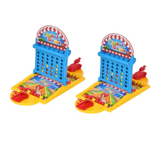 HEALSOPTHY 1 Stück Mini Basketball Launcher Tischspiel mit Pinball Mechanik Vier in Reihe für Spaß mit Freunden Farblich Zufälliger Stil Fördert Fingerfertigkeit und von HEALSOPTHY