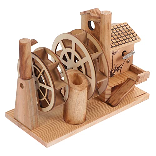 HEALSOPTHY 1 Stück Musik Wasserrad aus Holz Handbetriebene Wind Up Dekoration für Lernspielzeug für Eltern Interaktion und Frühe Bildung von HEALSOPTHY