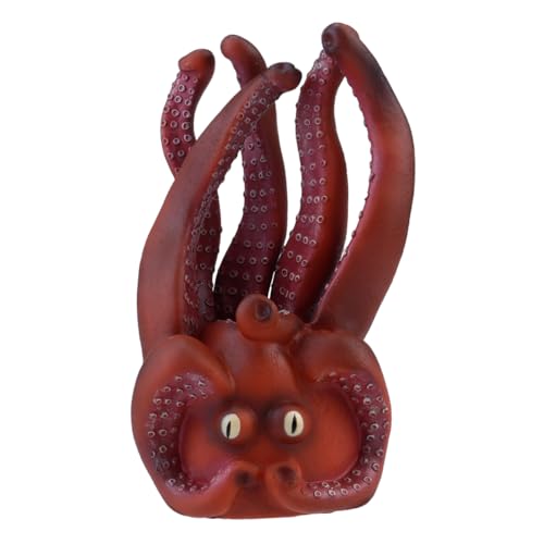 HEALSOPTHY 1 Stück Tierhandpuppe Oktopus Handpuppe Für Babys Meerestierspielzeug Rollenspielspielzeug Hand Und Fingerspielzeug Handpuppe Handschuhe Kaffee Umweltfreundlicher Kunststoff PVC von HEALSOPTHY