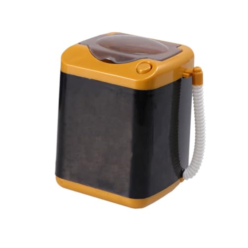 HEALSOPTHY 1 Stück elektrische Waschmaschine haushaltsgeräte Mini Waschmaschine Mini Waschmaschine mit Abtropfkorb Spielzeuggerät Golden von HEALSOPTHY