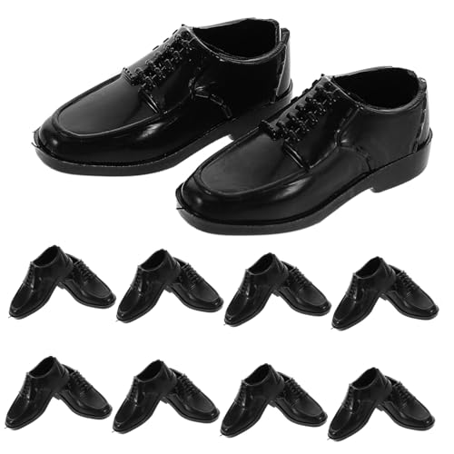 HEALSOPTHY 10paare Miniatur Puppenschuhe Für Maßstab Schwarze Kunststoffschuhe Für Männerpuppen Perfektes Zubehör Für Puppenhäuser Und Mikro-landschaften HEALSOPTHY 10paare Miniatur Puppenschuhe Für Maßstab Schwarze Kunststoffschuhe Für Männerpuppen Perfektes Zubehör Für Puppenhäuser Und Mikro-landschaften von HEALSOPTHY