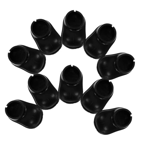 HEALSOPTHY 10 Paare Regenstiefelzubehör Mini-spielzeughaus-Ornamente Mini-Regenschuhe Kleines Hauszubehör Spielzeughausschuhe Puppe Regenschuhe Plastik Schwarz von HEALSOPTHY