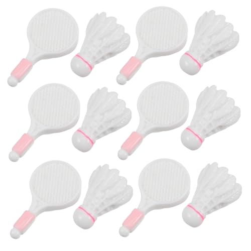 HEALSOPTHY 10 Sätze Badmintonschläger mit Shuttlecocks Mikro Badminton Rackets für Puppenhaus Zubehör Badminton Party Deko und Geburtstagsfeier Weiße Miniatur Accessoires HEALSOPTHY 10 Sätze Badmintonschläger mit Shuttlecocks Mikro Badminton Rackets für Puppenhaus Zubehör Badminton Party Deko und Geburtstagsfeier Weiße Miniatur Accessoires von HEALSOPTHY