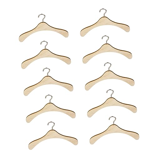 HEALSOPTHY 10 Stück Holz Kleiderbügel für Puppen Puppen Kleiderständer für Puppenoutfits und Kleidung zur Organisation von Puppenschränken und Spielzeugzubehör HEALSOPTHY 10 Stück Holz Kleiderbügel für Puppen Puppen Kleiderständer für Puppenoutfits und Kleidung zur Organisation von Puppenschränken und Spielzeugzubehör von HEALSOPTHY