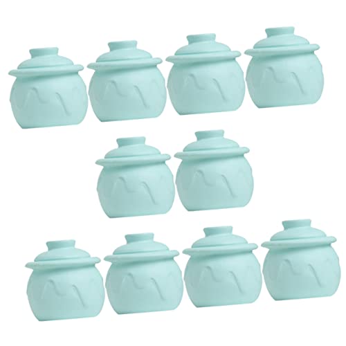 HEALSOPTHY 10 Stück Lebensmittel- Und Spielgemüsegläser Hausrequisite Kleines Einmachglas Miniaturgläser Simuliertes Einmachglas Dekoratives Einmachglas Harz Sky-Blue von HEALSOPTHY