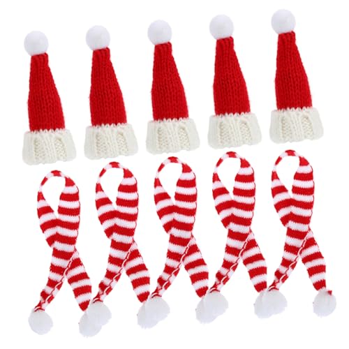 HEALSOPTHY 10 Stück Mini Schal Wollmützen Set Etiketten Bastelschals Party Weihnachtsdekorationen Weihnachtszubehör Hüte Großpackung Indoor Mini Weihnachtsschal Miniatur HEALSOPTHY 10 Stück Mini Schal Wollmützen Set Etiketten Bastelschals Party Weihnachtsdekorationen Weihnachtszubehör Hüte Großpackung Indoor Mini Weihnachtsschal Miniatur von HEALSOPTHY