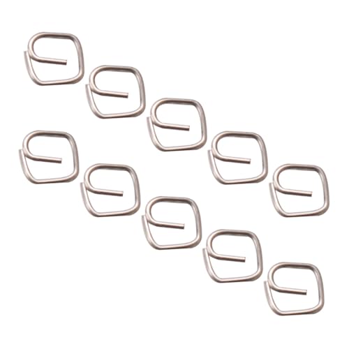 HEALSOPTHY 10 Stück Mini-Tasten Miniaturspielzeug Mini-gepäckverschluss- Klein Puppenhaus Schnalle Dekore Simulationsschnalle Puppenhaus- -Requisite Miniaturschmuck Silver Legierung von HEALSOPTHY