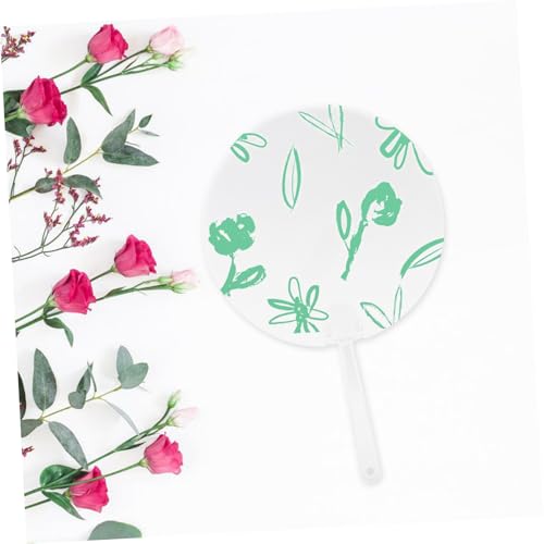 HEALSOPTHY 10 Stück Runde Handventilatoren Blank zum Bemalen Leichte Tragbare Fächer für DIY Kunstprojekte Tanzauftritte und Sommerparty Deko Vielseitige Handfächer für Kreative Dekoration von HEALSOPTHY