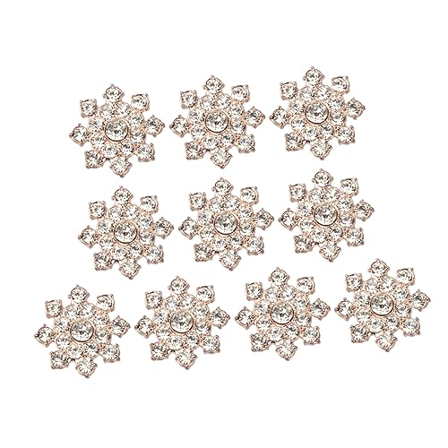 HEALSOPTHY 10 Stück Sonnenblumen Patch -Accessoires elegant hochzeitsschmuck Earloop svarowksy Halskette Ohrringe verschlüsse Rhinestone legierte Ornamente DIY-Accessoire-Anhänger Golden von HEALSOPTHY