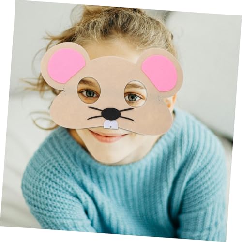 HEALSOPTHY 10 Stück Teiliges Cartoon Tiermasken aus Weichem Filz für Verstellbare Gesichtsmasken für Halloween Weihnachts und Waldthemen Partys Hirsch Igel Panda Waschbär Eule Hase Bär Fuchs von HEALSOPTHY