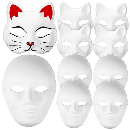 HEALSOPTHY 10 Stück Teiliges DIY Papiermasken Weiß Unbemalt Tier und Männerform Elastisch Verstellbar Leicht zum Bemalen für Karneval Cosplay Maskerade Party HEALSOPTHY 10 Stück Teiliges DIY Papiermasken Weiß Unbemalt Tier und Männerform Elastisch Verstellbar Leicht zum Bemalen für Karneval Cosplay Maskerade Party von HEALSOPTHY