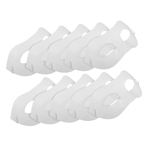 HEALSOPTHY 10 Stück Teiliges DIY Papiermasken zum Bemalen Umweltfreundliche Blanko Masken aus Papiermasse Unbemalte Weiße Masken für Karneval Party und für Erwachsene von HEALSOPTHY