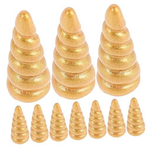HEALSOPTHY 10 Stück Teiliges Einhorn Horn aus Resin für DIY Haaraccessoires Glitzernde Kopfschmuck Dekorationen für Headpiece Haarschleifen Fotorequisiten und Kreative Bastelprojekte von HEALSOPTHY