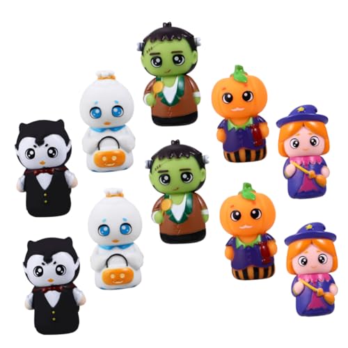 HEALSOPTHY 10 Stück Teiliges Fingerpuppen Handliche Handpuppen für Kreative Fingerspielzeuge Halloween Interaktives Geschicklichkeit und Fantasie von HEALSOPTHY
