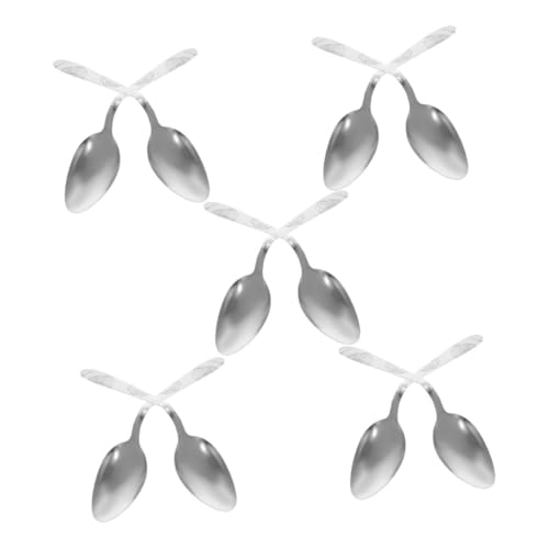 HEALSOPTHY 10 Stück Teiliges Gebogene Löffel Zaubertricks Requisiten für Partyspiele Magische Gimmicks für Erwachsene für Bühnenauftritte und Kreative Lernspiele von HEALSOPTHY