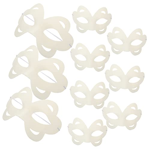 HEALSOPTHY 10 Stück Teiliges Leere Papiermasken zum Bemalen Leichte DIY Masken aus Umweltfreundlichem Papier für Cosplay Maskenball Karneval Basteln und Kreative Handwerksprojekte für von HEALSOPTHY