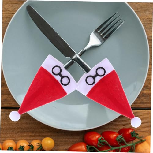 HEALSOPTHY 10stücke Mini-weihnachtsmütze Aus Flanell Kleine Partyhüte Weihnachtsbesteckhalter Mini-weinflaschenhüte Christbaumschmuck Bestecktasche Weinflaschenabdeckung Bastelarbeiten HEALSOPTHY 10stücke Mini-weihnachtsmütze Aus Flanell Kleine Partyhüte Weihnachtsbesteckhalter Mini-weinflaschenhüte Christbaumschmuck Bestecktasche Weinflaschenabdeckung Bastelarbeiten von HEALSOPTHY