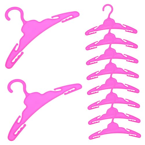 HEALSOPTHY 10 Stück Teiliges Mini Kleiderbügel aus Kunststoff Kompakte Puppenkleiderbügel für Puppen Leichte Tragbare Ordnungshelfer für Puppenschränke und Puppenhaus Zubehör von HEALSOPTHY