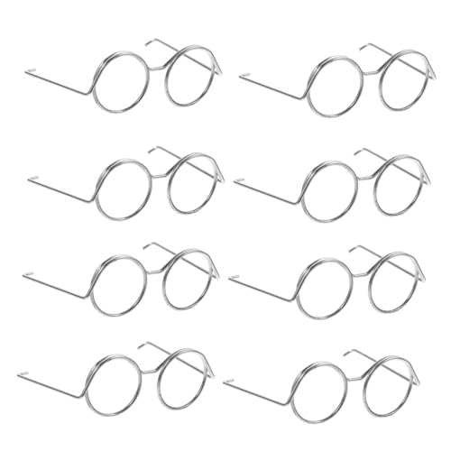 HEALSOPTHY 10 Stück Teiliges Mini Puppenbrillen aus Metall ohne Gläser Leichte Modische Puppenzubehör für Puppenhaus Detailreiche Dekoration und Puppenkleidung Accessoire von HEALSOPTHY