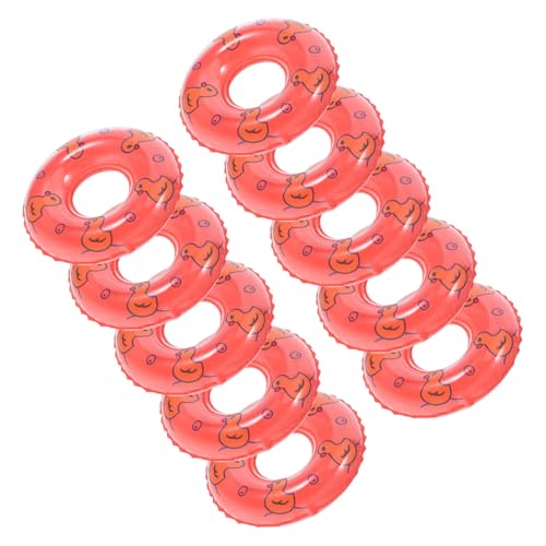 HEALSOPTHY 10 Stück Teiliges Mini Schwimmringe aus PVC Realistische Miniatur Deko für Puppenhäuser Langlebige Bunte Schwimmring Ornamente Vielseitig Verwendbar als Party und DIY Accessoires von HEALSOPTHY