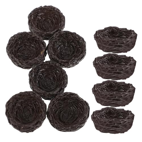 HEALSOPTHY 10 Stück Teiliges Mini Vogel Nest mit Eiern Naturgetreues Harz für Osterdeko Frühling Bastelmaterial Kompakte für und Gartendekoration von HEALSOPTHY